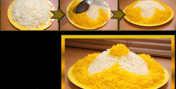 عکس زعفران روی برنج