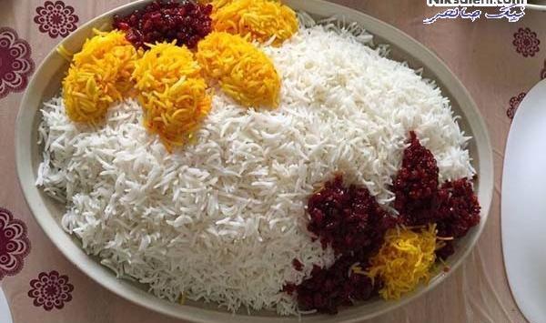 عکس زعفران روی برنج