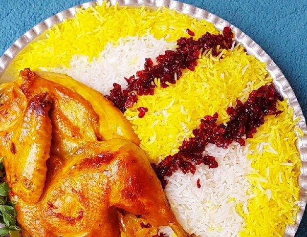 عکس زعفران روی برنج