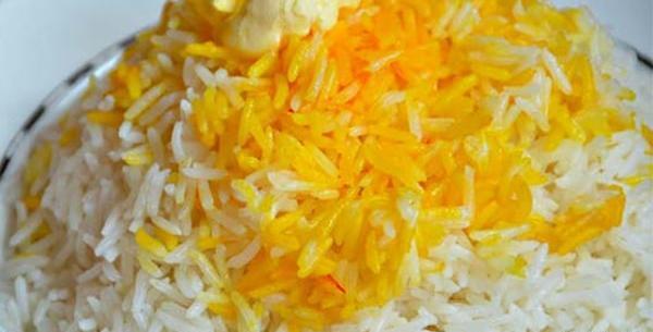 عکس زعفران روی برنج