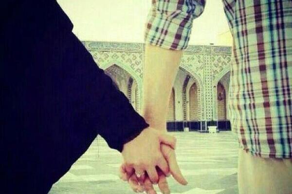 عکس دونفره عاشقانه با حجاب