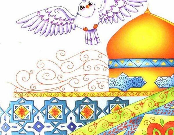 عکس حرم امام رضا نقاشی