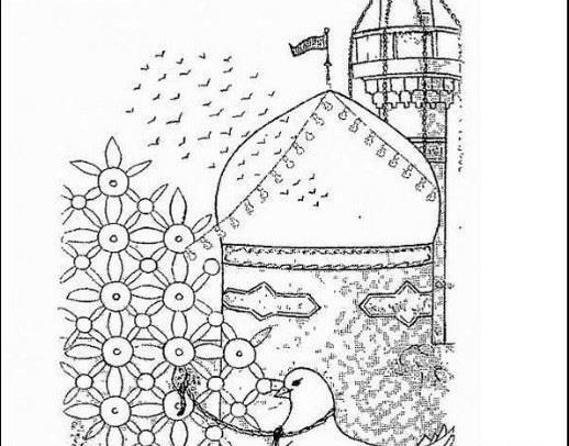 عکس حرم امام رضا نقاشی