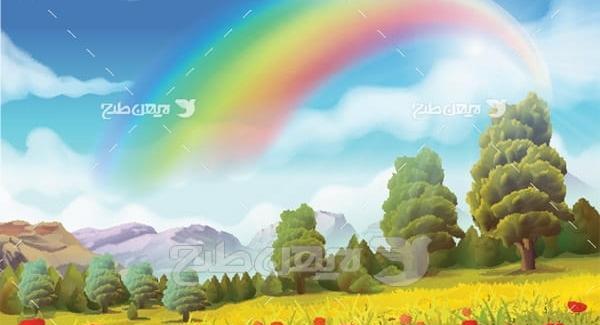 عکس رنگین کمان در طبیعت
