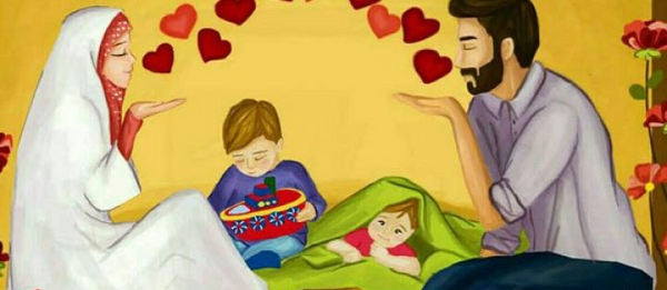عکس کارتونی خانواده شاد