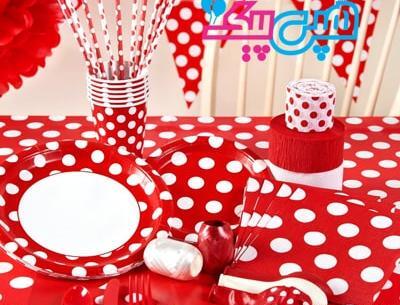 عکس کیک تولد دخترانه سفید قرمز