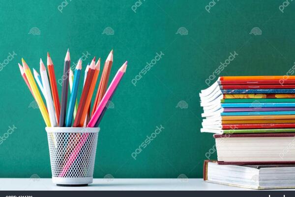 عکس کتاب و مداد