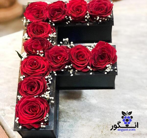 عکس گل رز حرف a
