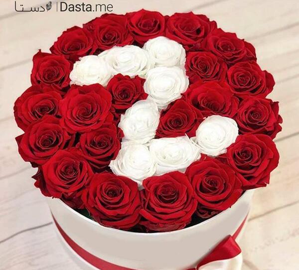 عکس گل رز حرف a