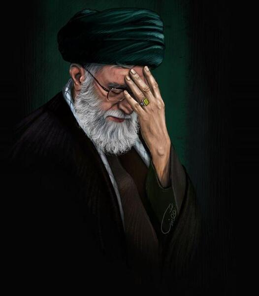 عکس گریه حضرت آقا