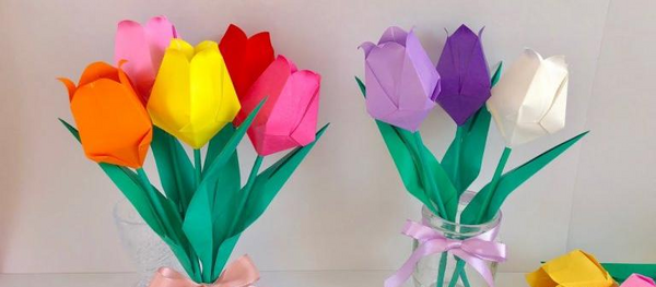 عکس کاردستی گل لاله برای دهه فجر