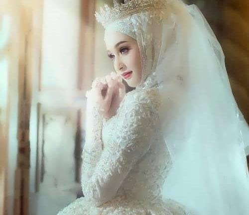 عکس لباس عروس با حجاب