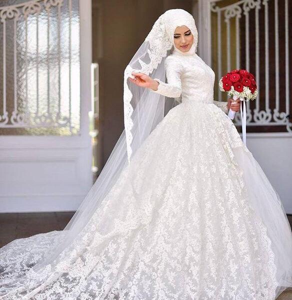 عکس لباس عروس با حجاب