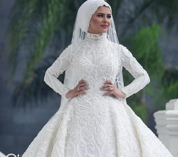 عکس لباس عروس با حجاب