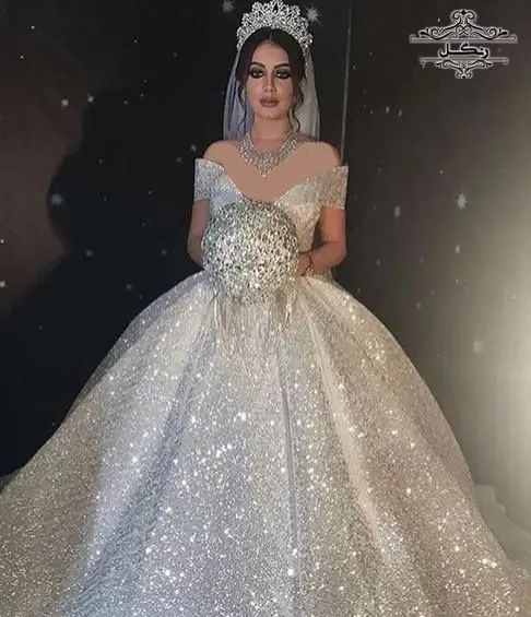 عکس لباس عروس طوسی