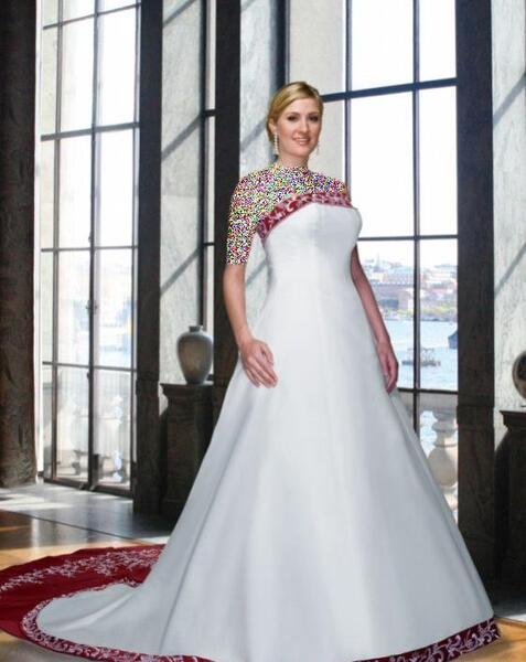 عکس لباس عروس طاووسی