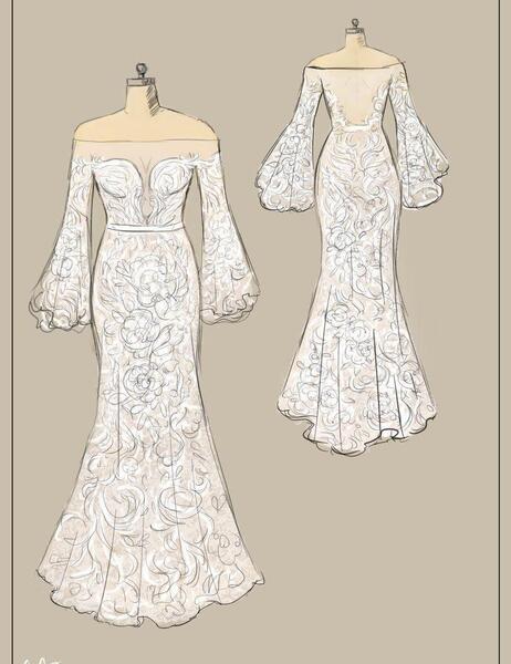 عکس لباس عروس طراحی