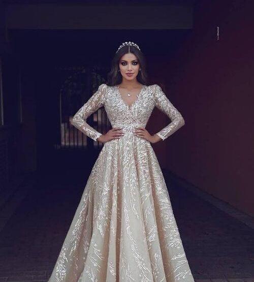 عکس لباس عروس نقره ای