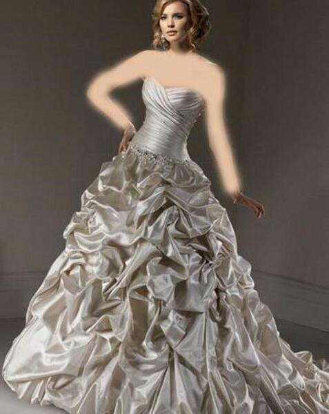 عکس لباس عروس نقره ای