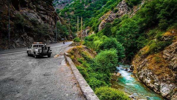 عکس منظره جاده چالوس