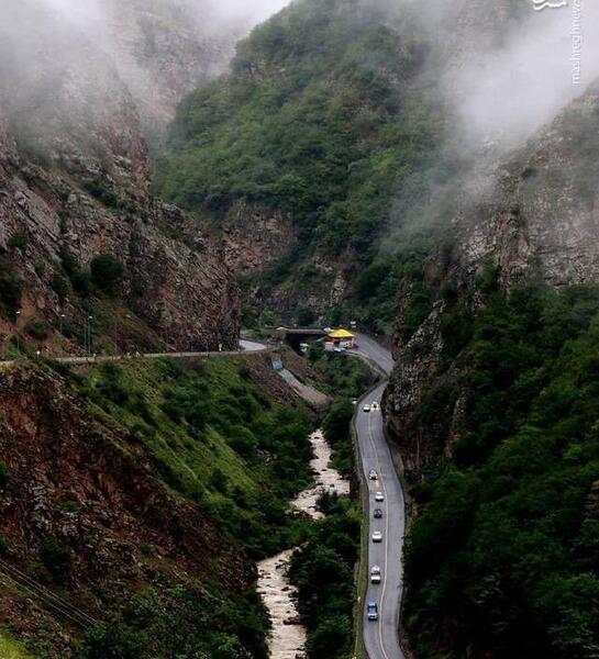 عکس منظره جاده چالوس
