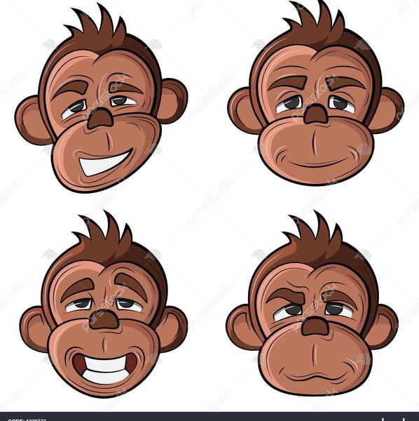 عکس صورت میمون کارتونی