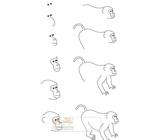 عکس نقاشی صورت میمون