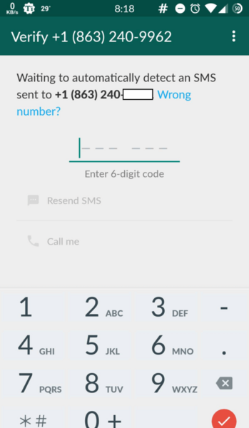 عکس کد واتساپ
