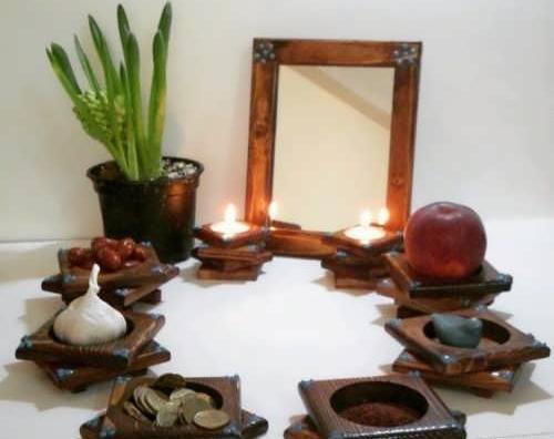 عکس مدل هفت سین چوبی