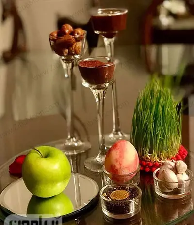 عکس ایده سفره هفت سین با جام