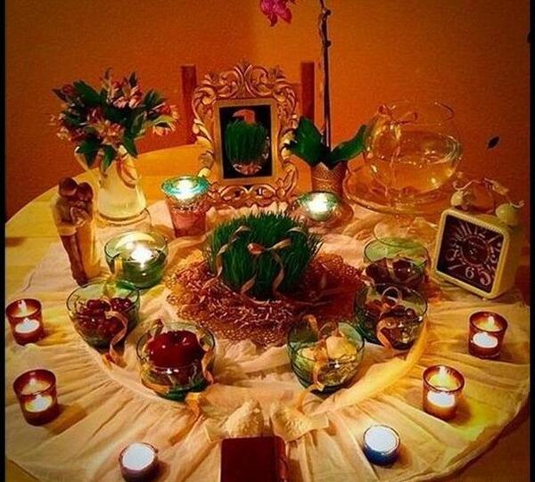 عکس ایده سفره هفت سین روی زمین