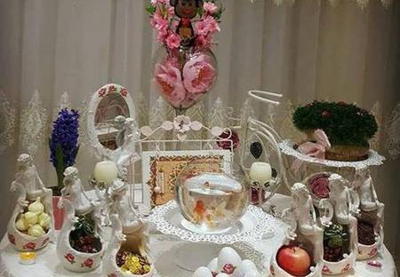 عکس ایده سفره هفت سین روی میز