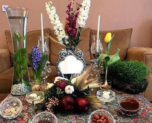 عکس ایده سفره هفت سین رنگی