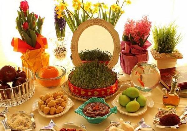 عکس ایده سفره هفت سین رنگی