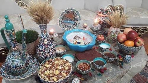 عکس ایده سفره هفت سین رنگی