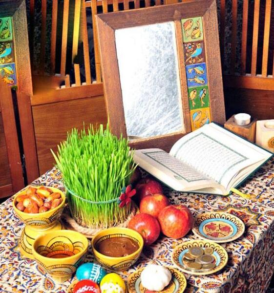 عکس ایده سفره هفت سین رنگی