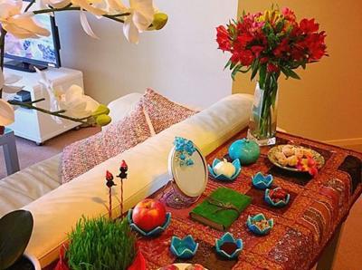عکس ایده ساده و زیبا برای سفره هفت سین