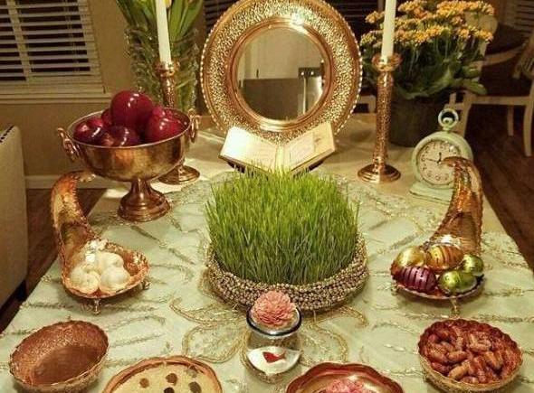 عکس ایده ساده و زیبا برای سفره هفت سین