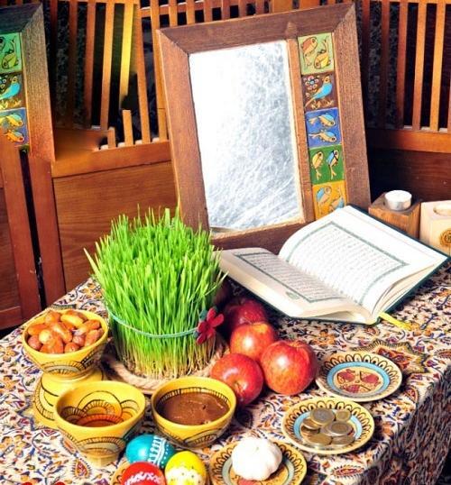 عکس ایده ساده و زیبا برای سفره هفت سین