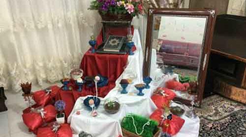 عکس ایده هفت سین با پارچه