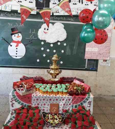 عکس ایده برای شب یلدا مدرسه