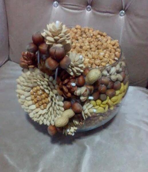 عکس ایده برای تزیین آجیل شب یلدا