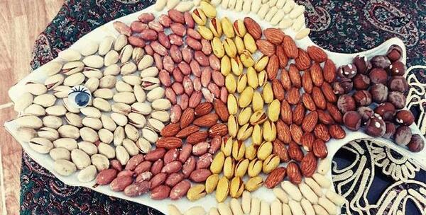 عکس ایده برای تزیین آجیل شب یلدا