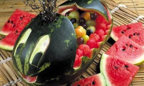 عکس ایده برای شب یلدا با هندوانه