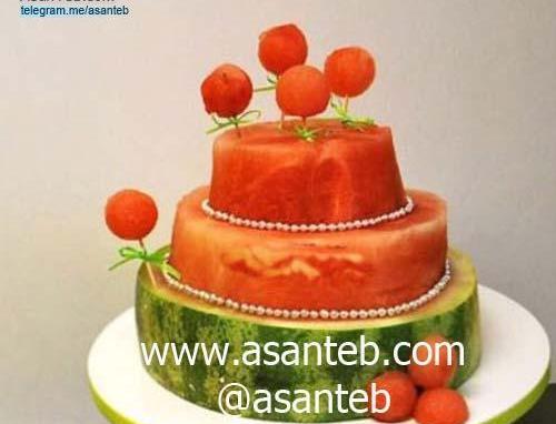 عکس ایده برای شب یلدا با هندوانه