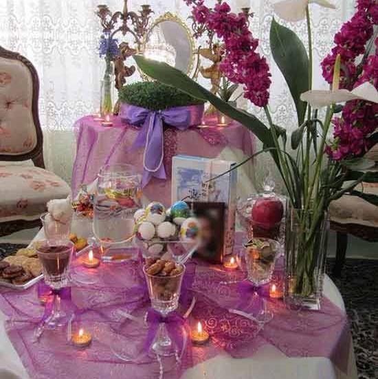 عکس ایده برای چیدن سفره هفت سین روی میز