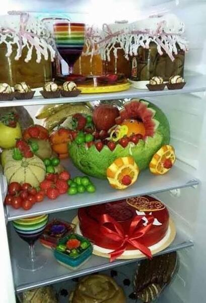عکس ایده ژله یخچال عروس