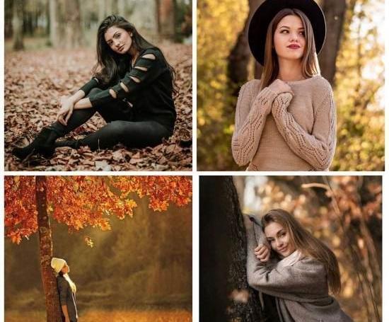 عکس ایده ژست عکاسی پاییزی