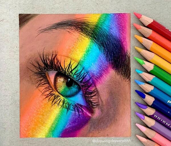 عکس ایده های نقاشی با مداد شمعی