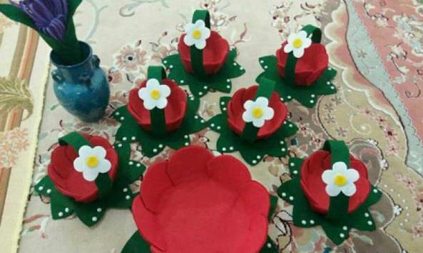 عکس ایده ساخت ظروف سفره هفت سین